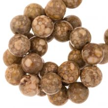 Maifan Stone Beads (8 mm) Taupe (48 pcs)