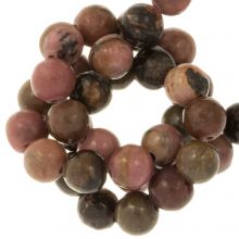 Rhodonite Beads (6 mm) 60 pcs