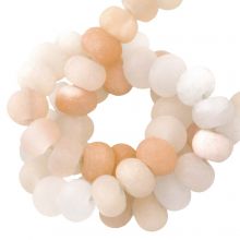 Pink Aventurine Frosted Beads (6 x 4 mm) 88 pcs