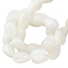Shell Beads (9 x 6 mm) White (46 pcs)