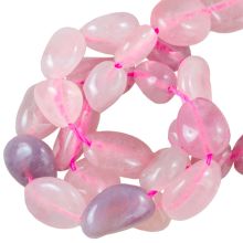 Rose Quartz Beads (7.5 -16 x 7.5 - 9 x 4 - 7 mm) 40 pcs