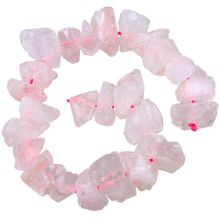 Rose Quartz Beads (9 - 17 x 7 - 16 x 8 - 14 mm) 20 pcs