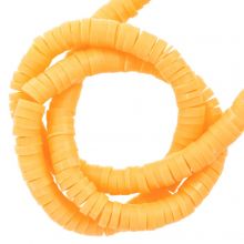 Polymer Clay Beads (4 x 1 mm) Orange  (350 pcs)