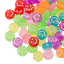 Bead Mix - Acrylic Beads Smiley (10 x 5 mm) Mix Color (100 pcs)