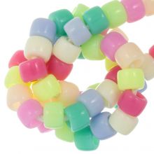 Acrylic Beads (6 x 8 mm) Mix Color Pastel (100 pcs)