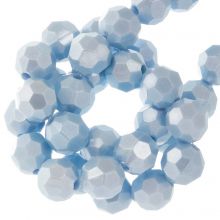 Acrylic Beads Smiley (7 x 3.5 mm) Silver-Black (50 pieces)