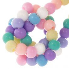 Acrylic Beads (8 x 6 mm) Mix Color Pastel (100 pcs)