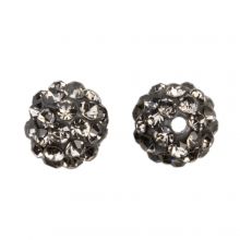 Shamballa beads (4 mm) Black Diamond (5 pcs)