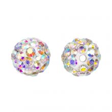 Shamballa Beads (4 mm) Crystal AB (5 pcs)