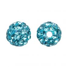 Shamballa Beads (4 mm) Aquamarine (5 pcs)