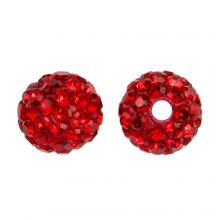 Shamballa beads (4 mm) Haute Red (5 pcs)