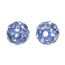 Shamballa beads (4 mm) Lichen Blue (5 pcs)