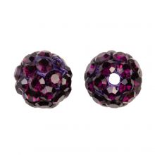 Shamballa Beads (6 mm) Gloxinia Purple (5 pcs)