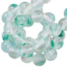 Resin Beads (8 mm) Transparent Mint Green (15 pcs)