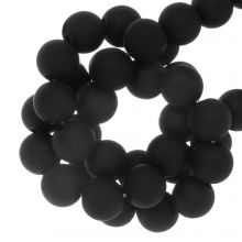 Acrylic Beads Mat (6 mm) Black (100 pcs)