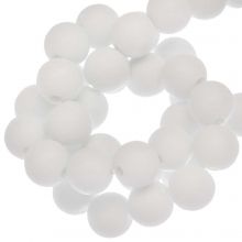 Acrylic Beads Mat (8 mm) White (180 pcs)