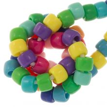 Acrylic Beads Pony Beads (8 x 6 mm) Mix Color (50 pcs)