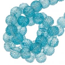Acrylic Beads Rhinestone (8 mm) Transparent Blue (25 pcs)