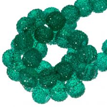 Acrylic Beads Rhinestone (6 mm) Tansparent Dark Green (30 pcs)