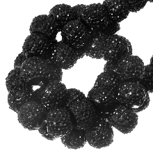 Acrylic Beads Rhinestone (4 mm) Black (45 pcs)