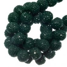 Acrylic Beads Rhinestone (4 mm) Pine Green (45 pcs)