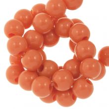 Acrylic Beads (8 mm) Sunset Orange (100 pcs)