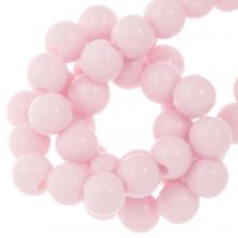 Acrylic Beads (6 mm) Baby Pink (100 pcs)