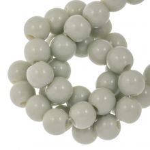 Acrylic Beads (6 mm) Pastel Sage Grey (100 pcs)