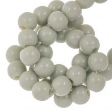 Acrylic Beads (8 mm) Pastel Sage Grey (100 pcs)