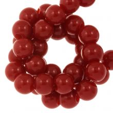 Acrylic Beads (6 mm) Tomato Red (100 pcs)