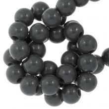 Acrylic Beads (6 mm) Dark Grey (100 pcs)