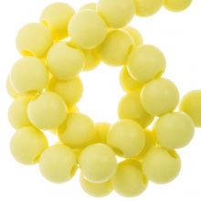 Acrylic Beads Mat (8 mm) Pastel Yellow (100 pcs)