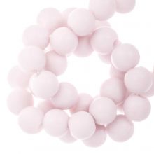 Acrylic Beads Mat (8 mm) Pastel Pink (100 pcs)