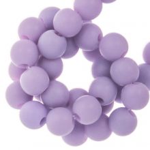 Acrylic Beads Mat (6 mm) Pastel Purple (100 pcs)