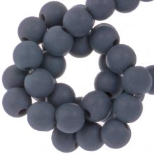 Acrylic Beads Mat (6 mm) Grey Blue (100 pcs)
