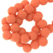 Acrylic Beads Mat (8 mm) Sunset Orange (100 pcs)