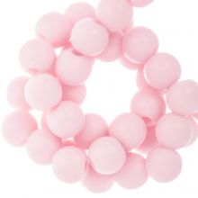 Acrylic Beads Mat (6 mm) Baby Pink (100 pcs)