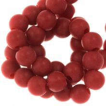 Acrylic Beads Mat (8 mm) Tomato Red (100 pcs)