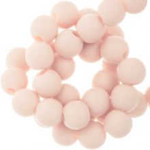 Acrylic Beads Mat (8 mm) Pastel Salmon (100 pcs)