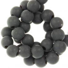 Acrylic Beads Mat (6 mm) Dark Grey (100 pcs)