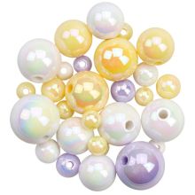 Acrylic Beads (6 - 15 mm) Mix Color Lilac Breeze (20 Gram)