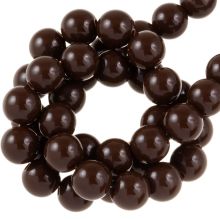 Acrylic Beads (6 mm) Chocolate Brown (100 pcs)