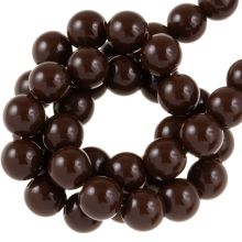 Acrylic Beads (8 mm) Chocolate Brown (100 pcs)