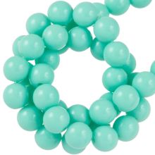 Acrylic Beads (6 mm) Aqua Green (100 pcs)