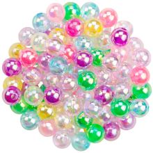 Acrylic Beads Transparent (8 mm) Mix Color AB (100 pcs)