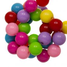 Acrylic Beads (10 mm) Mix Rainbow (90 pcs)