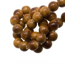 Ceramic Beads (6 mm) Marble Brown (15 pcs)