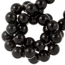 Glass Pearls (8 mm) Black (100 pcs)