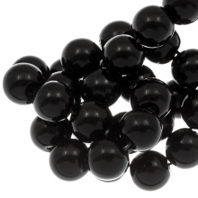 Glass Pearls (6 mm) Black (160 pcs)