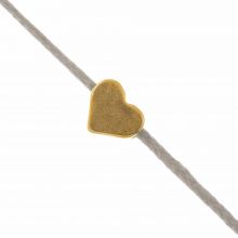 Metal Beads Heart (6 x 7 x 3 mm) Gold (5 pcs)